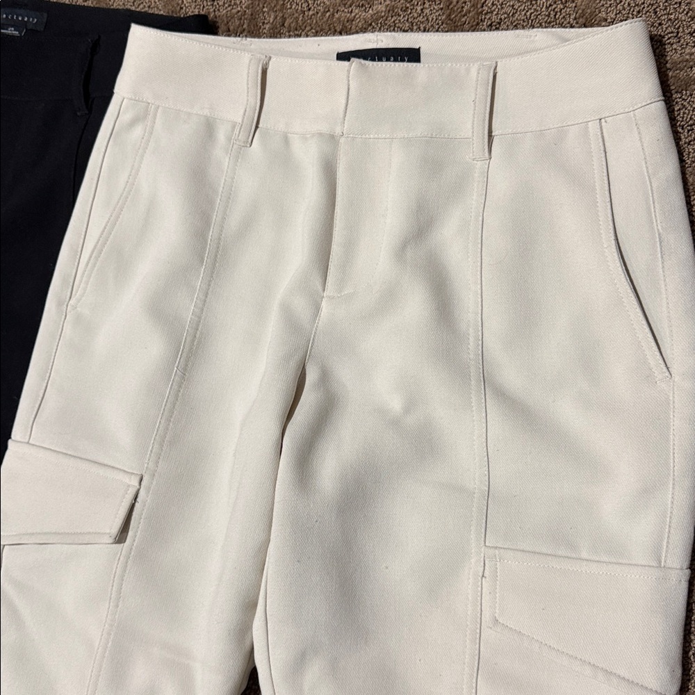 Sanctuary women’s  Cargo Pants in Black + Cream size 25 polyestervicose blend - Picture 3 of 11